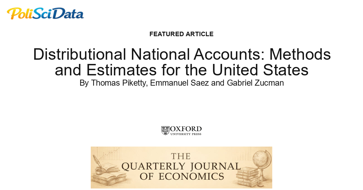 Article card for article: Distributional National Accounts: Methods and Estimates for the United States