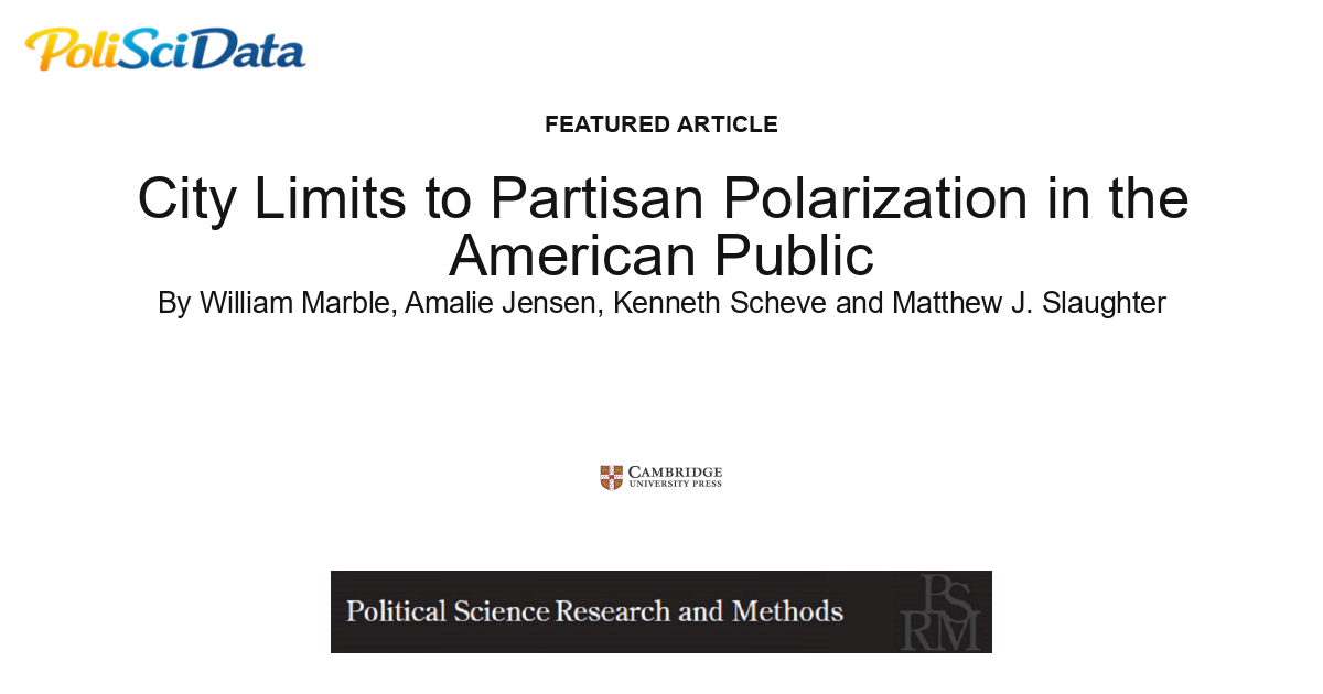 Article card for article: City Limits to Partisan Polarization in the American Public