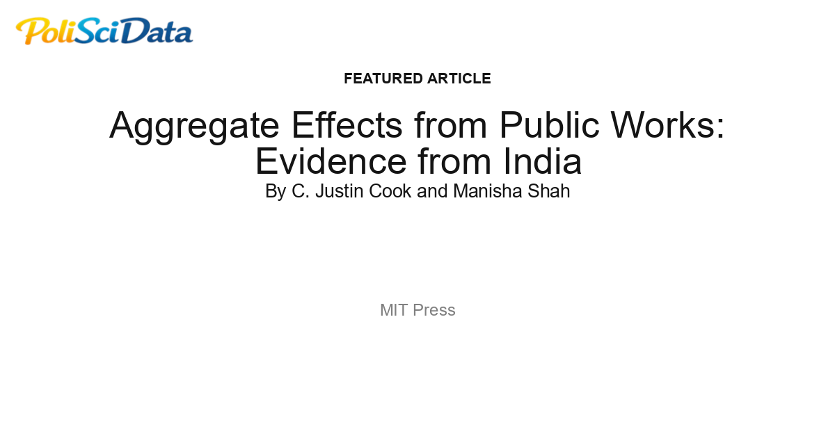 Article card for article: Aggregate Effects from Public Works: Evidence from India