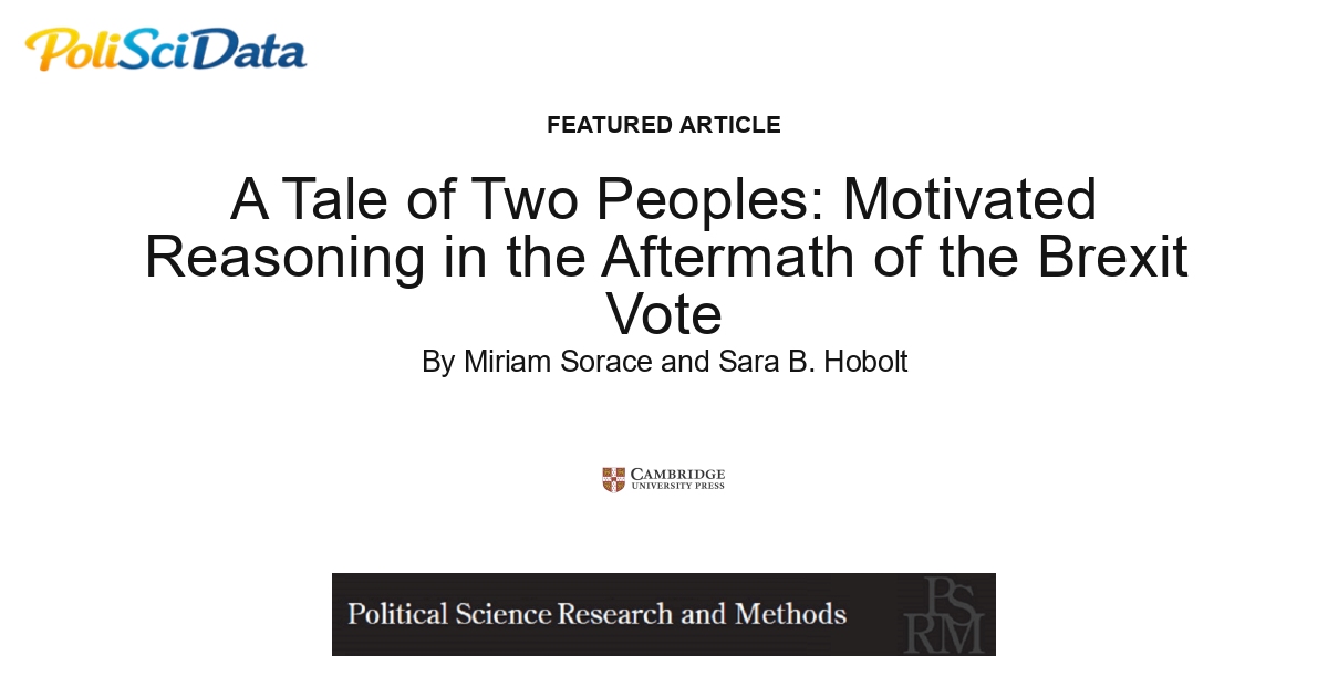 Article card for article: A Tale of Two Peoples: Motivated Reasoning in the Aftermath of the Brexit Vote