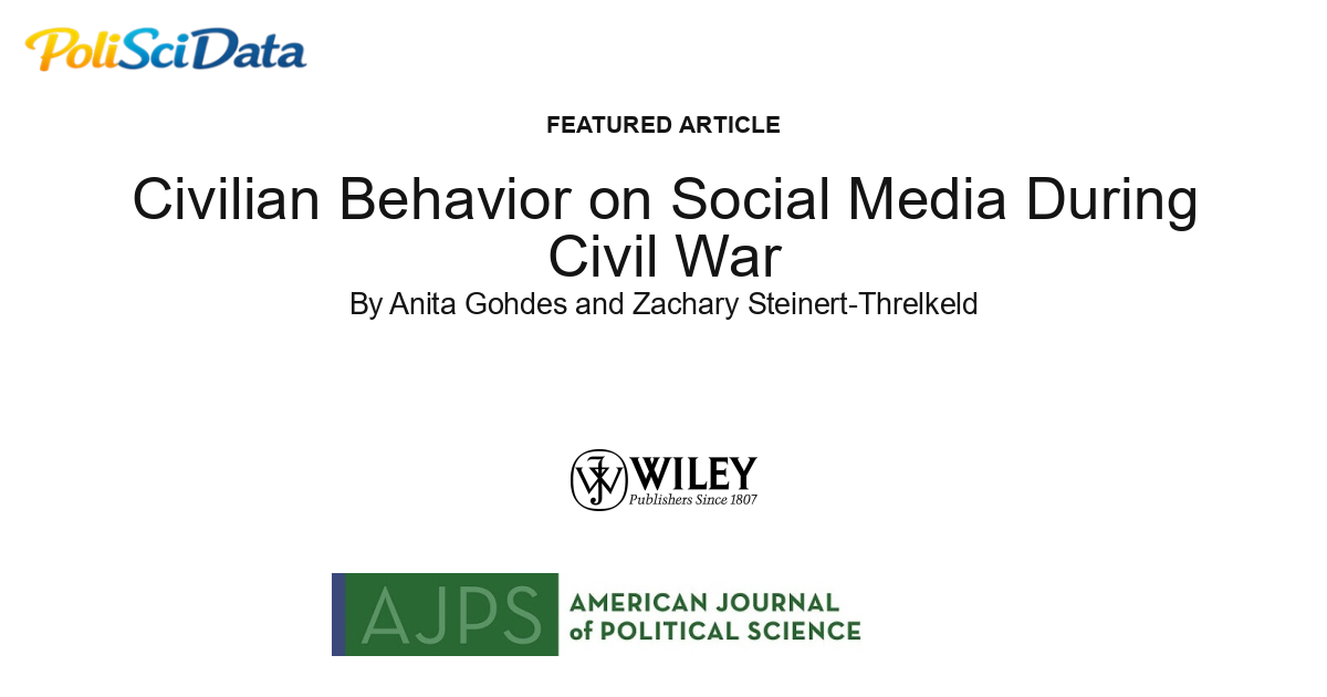 Article card for article: Civilian Behavior on Social Media During Civil War