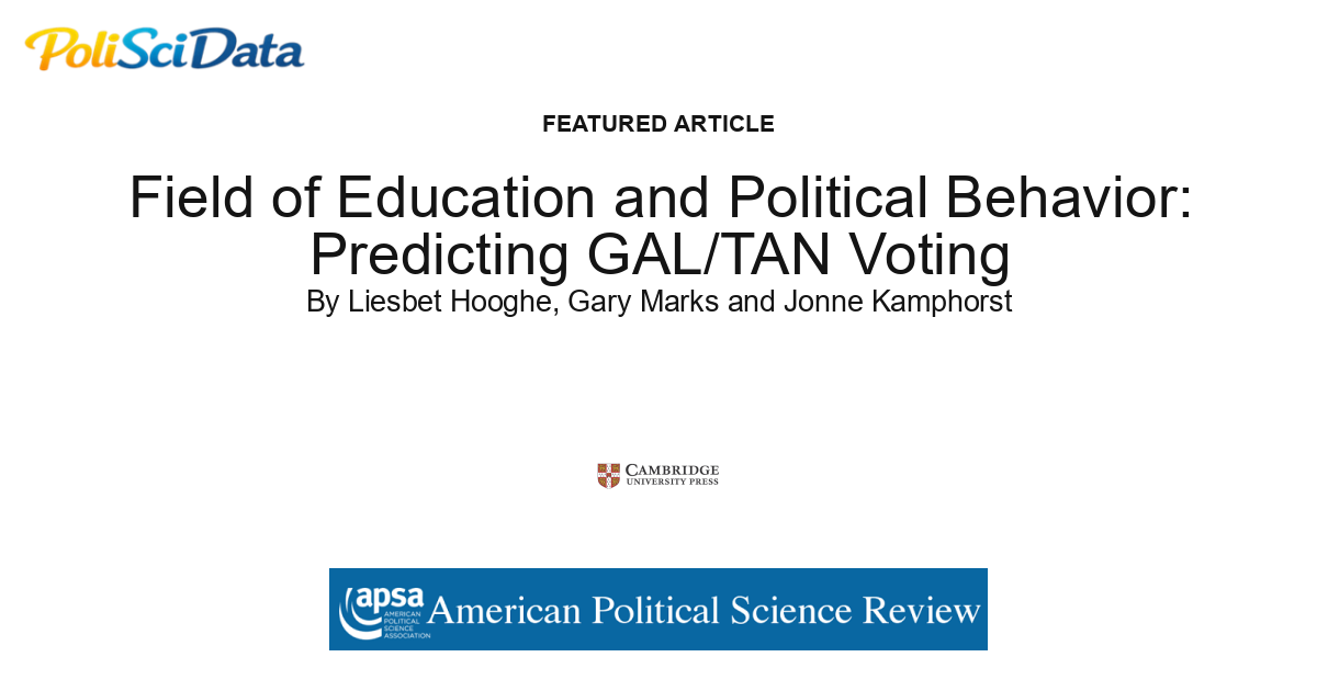 Article card for article: Field of Education and Political Behavior: Predicting GAL/TAN Voting