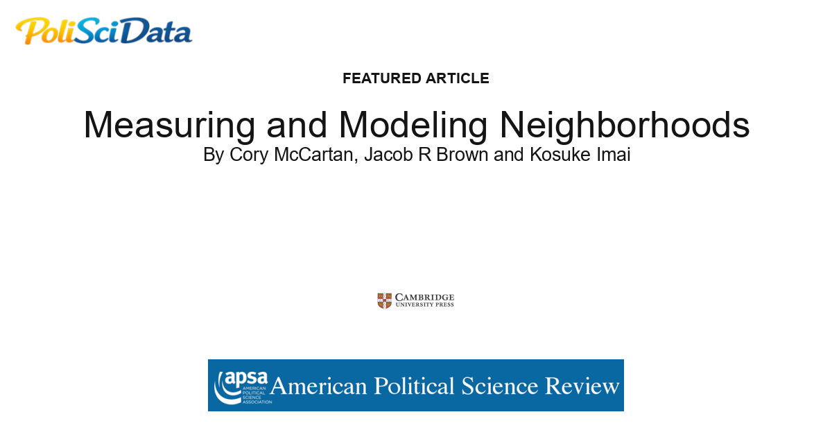 Article card for article: Measuring and Modeling Neighborhoods