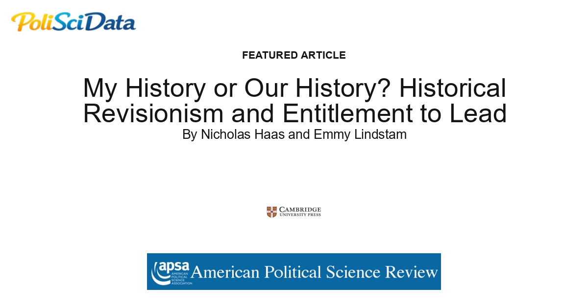 Article card for article: My History or Our History? Historical Revisionism and Entitlement to Lead