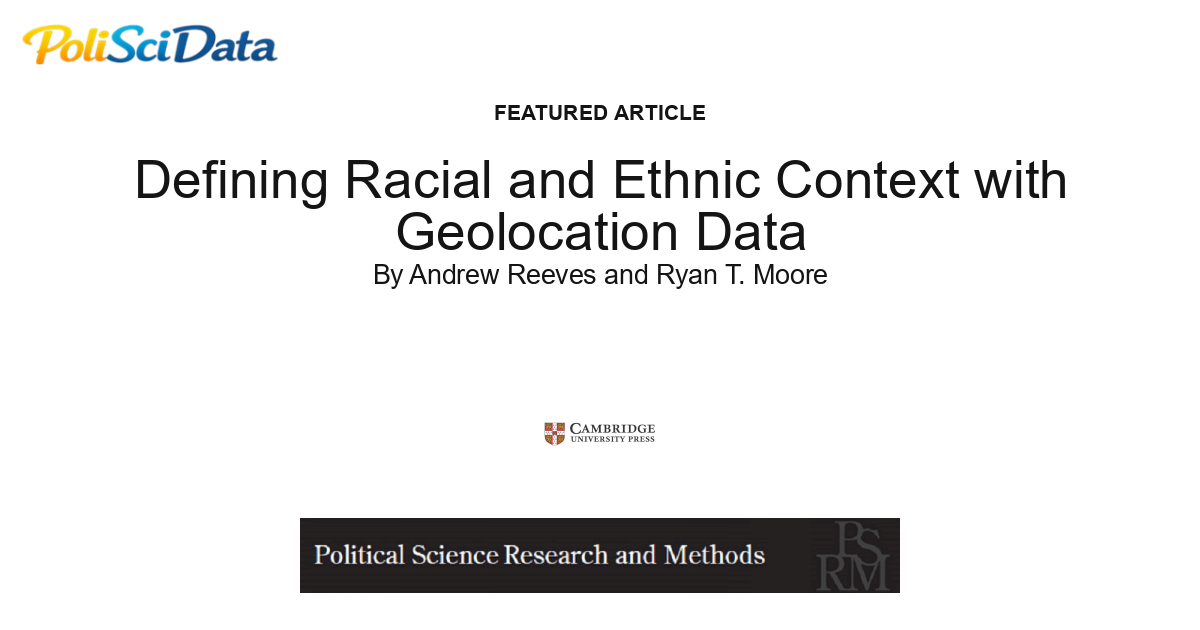 Article card for article: Defining Racial and Ethnic Context with Geolocation Data
