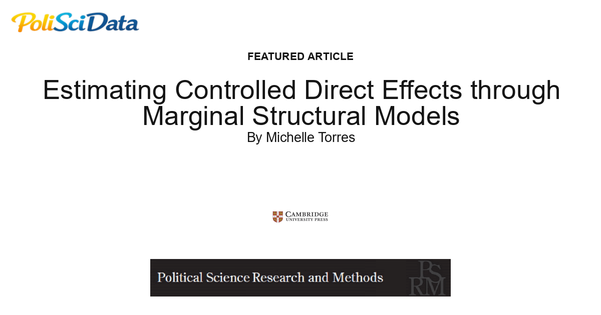 Article card for article: Estimating Controlled Direct Effects through Marginal Structural Models