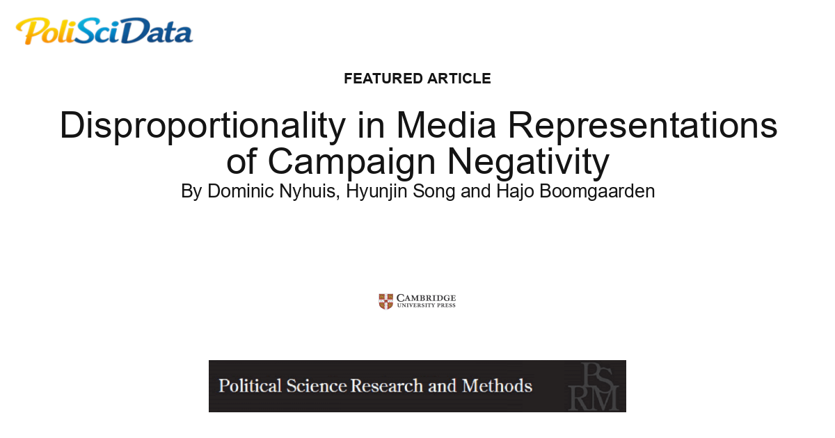 Article card for article: Disproportionality in Media Representations of Campaign Negativity