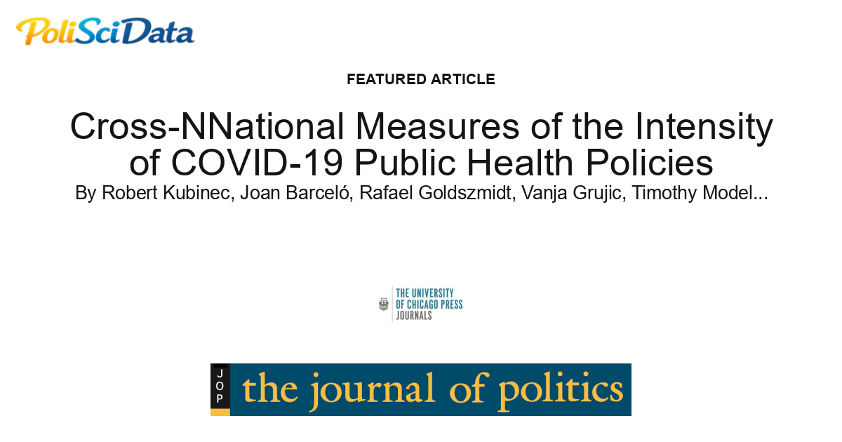 Article card for article: Cross-NNational Measures of the Intensity of COVID-19 Public Health Policies