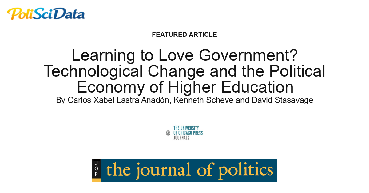 Article card for article: Learning to Love Government? Technological Change and the Political Economy of Higher Education