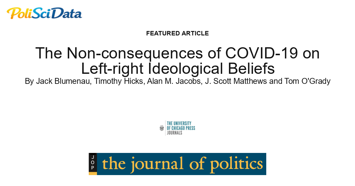 Article card for article: The Non-consequences of COVID-19 on Left-right Ideological Beliefs
