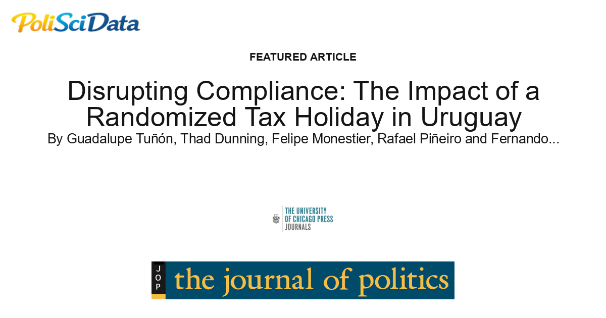 Article card for article: Disrupting Compliance: The Impact of a Randomized Tax Holiday in Uruguay