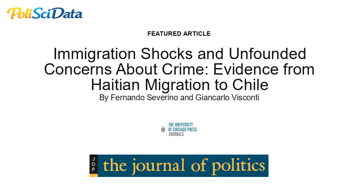 Article card for article: Immigration Shocks and Unfounded Concerns About Crime: Evidence from Haitian Migration to Chile