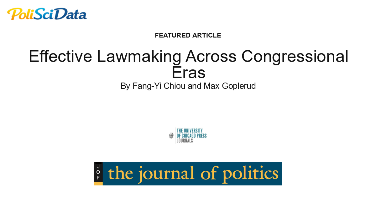 Article card for article: Effective Lawmaking Across Congressional Eras