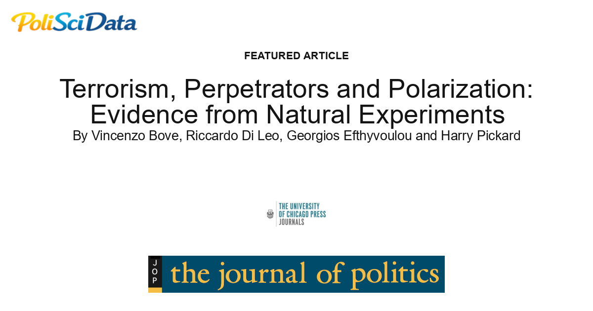 Article card for article: Terrorism, Perpetrators and Polarization: Evidence from Natural Experiments