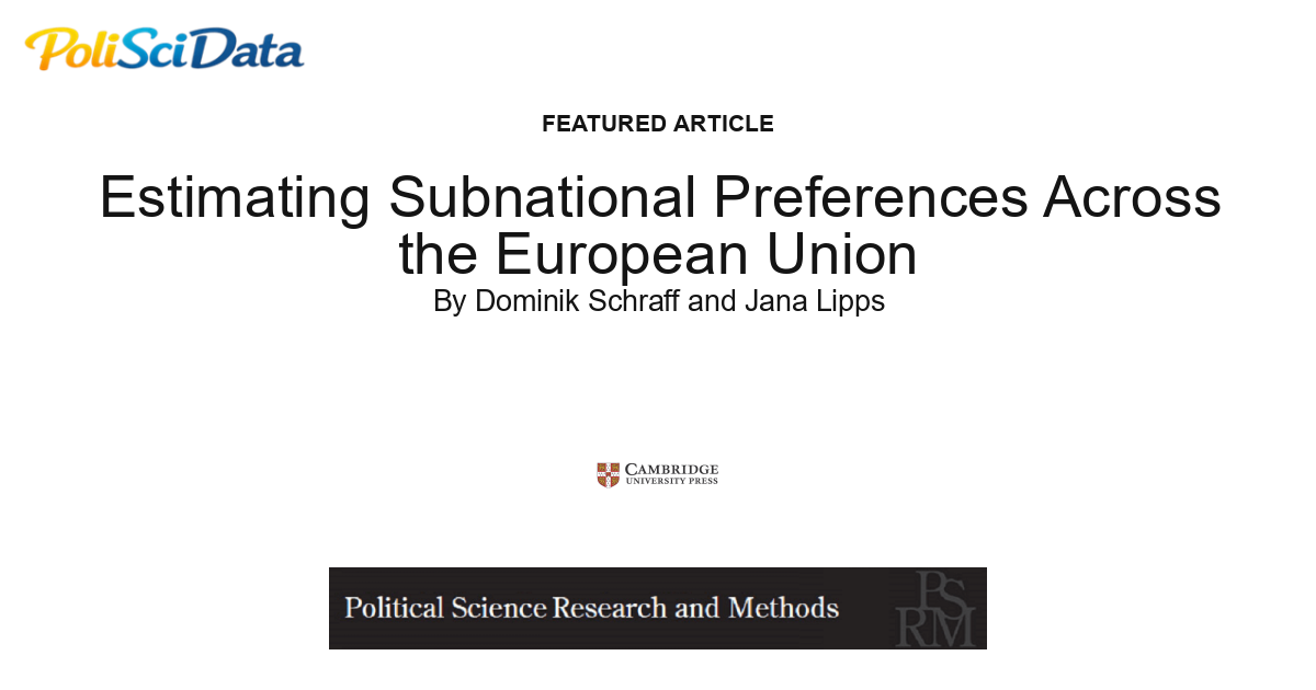 Article card for article: Estimating Subnational Preferences Across the European Union