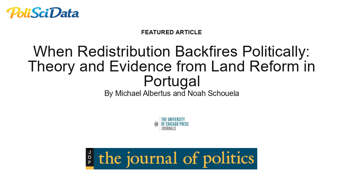 Article card for article: When Redistribution Backfires Politically: Theory and Evidence from Land Reform in Portugal