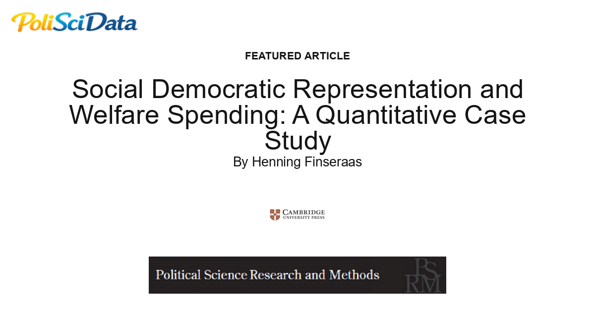 Article card for article: Social Democratic Representation and Welfare Spending: A Quantitative Case Study