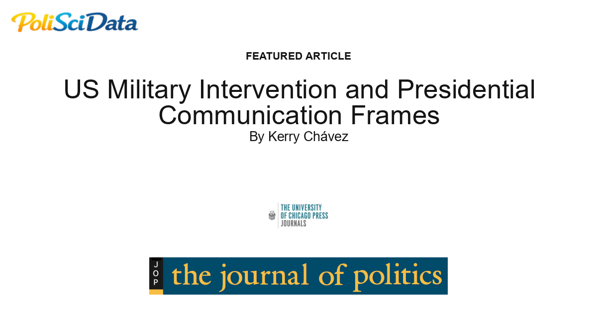 Article card for article: US Military Intervention and Presidential Communication Frames