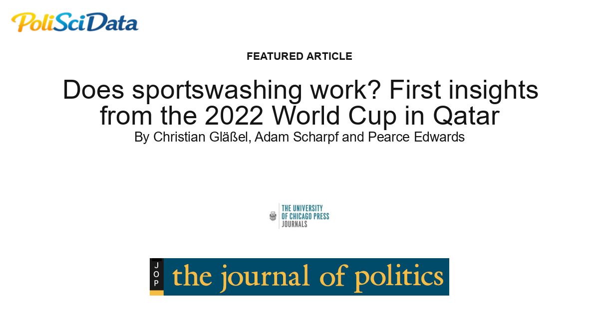 Article card for article: Does sportswashing work? First insights from the 2022 World Cup in Qatar