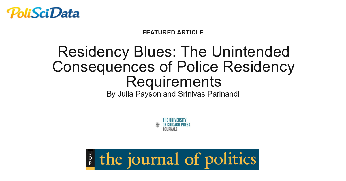 Article card for article: Residency Blues: The Unintended Consequences of Police Residency Requirements
