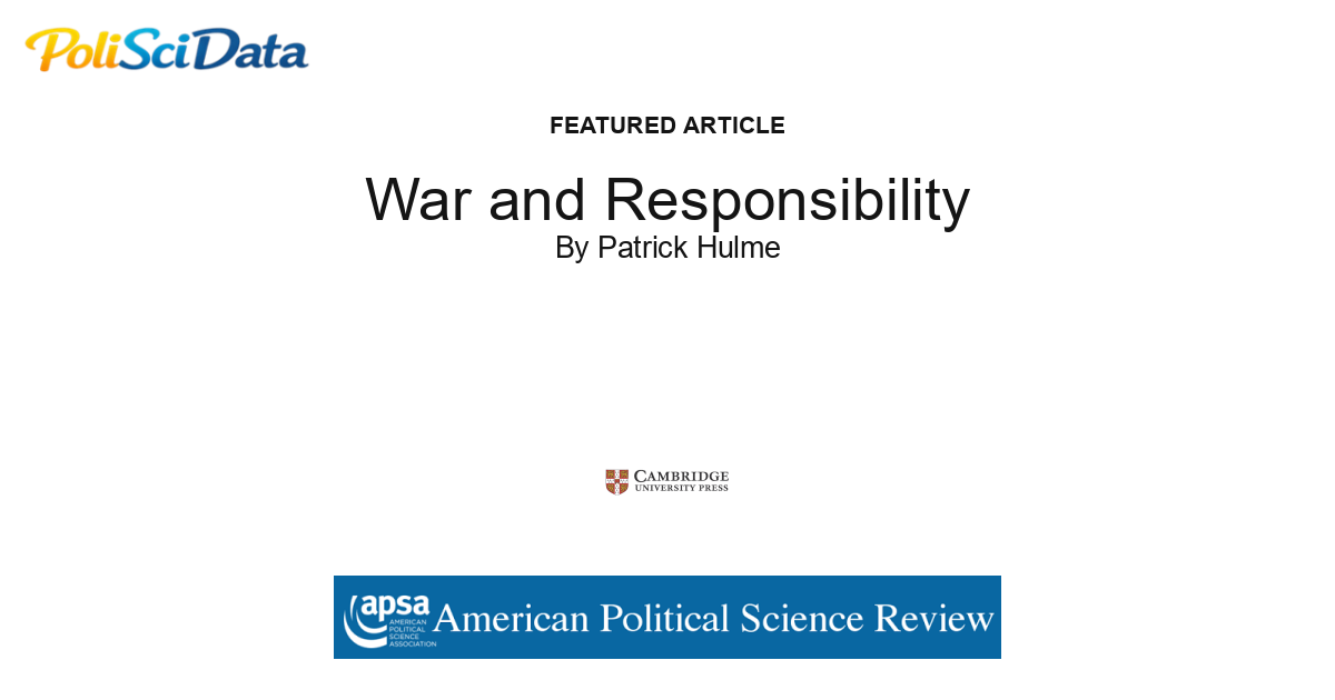 Article card for article: War and Responsibility