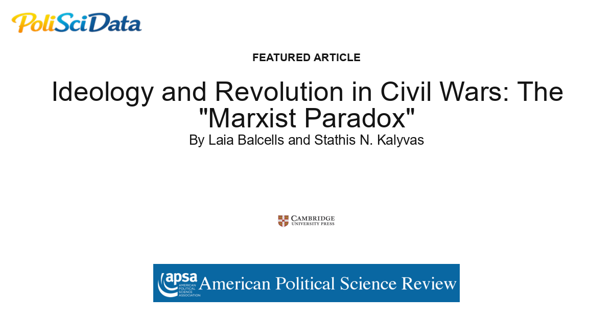 Article card for article: Ideology and Revolution in Civil Wars: The "Marxist Paradox"
