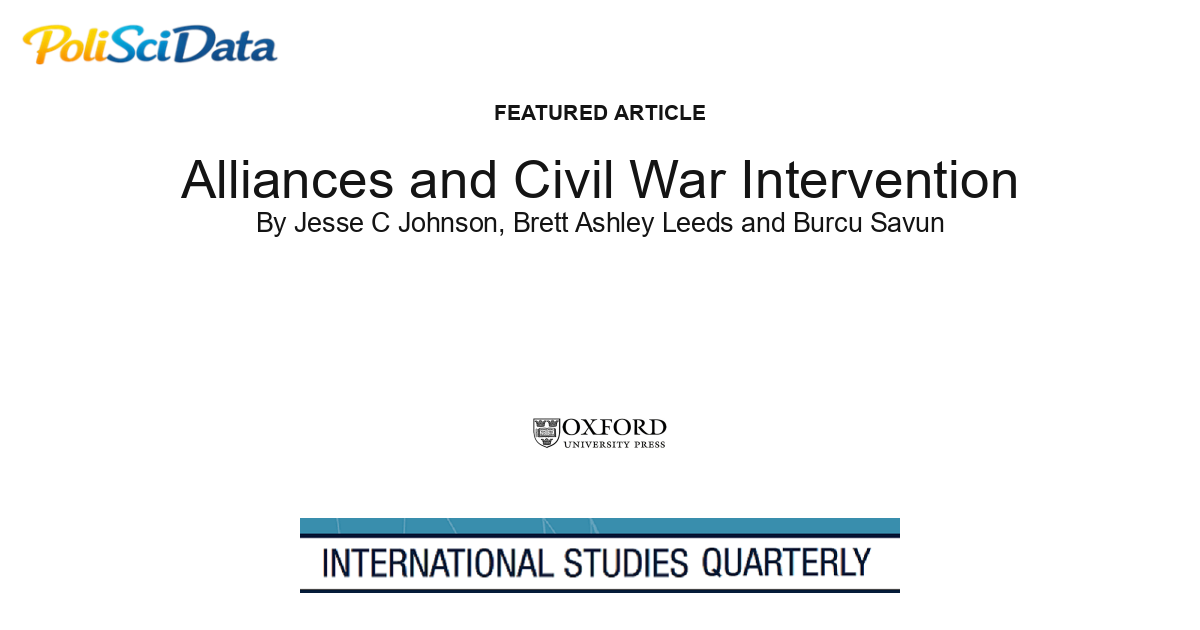 Article card for article: Alliances and Civil War Intervention
