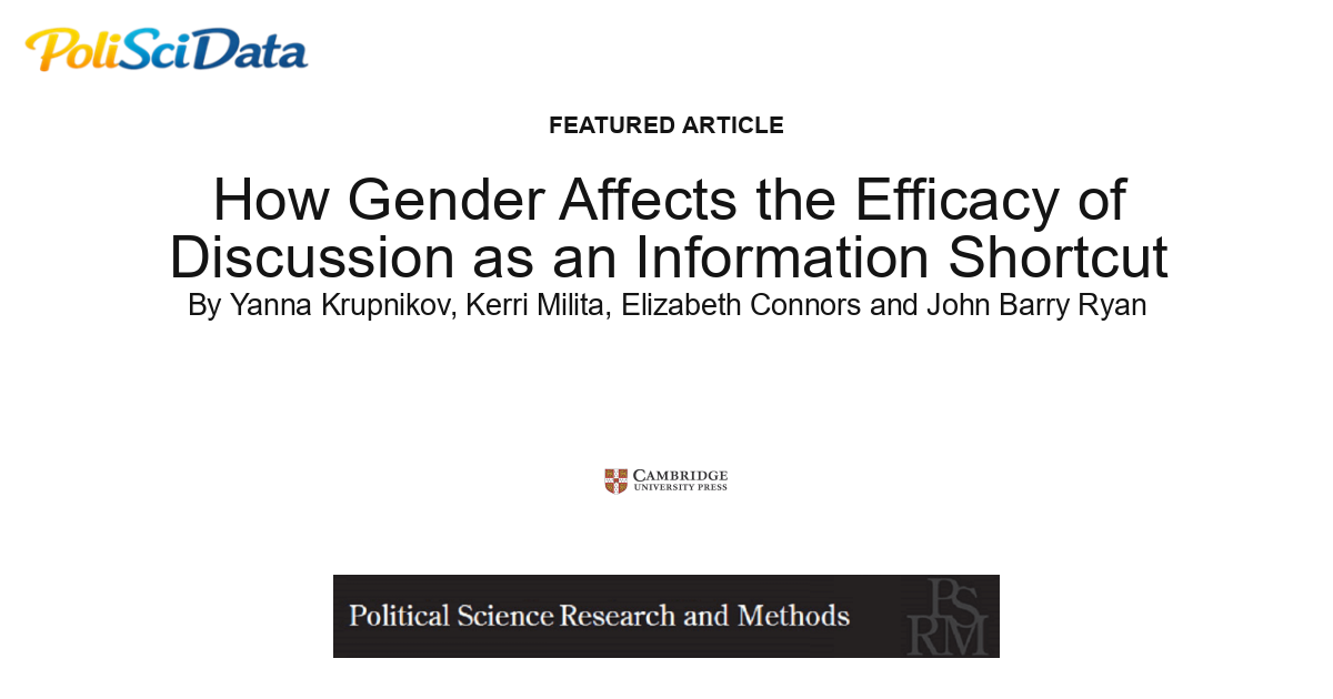 Article card for article: How Gender Affects the Efficacy of Discussion as an Information Shortcut