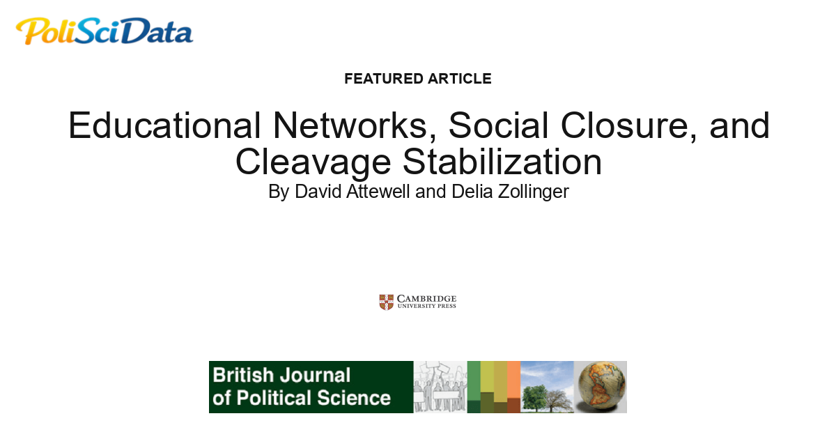 Article card for article: Educational Networks, Social Closure, and Cleavage Stabilization