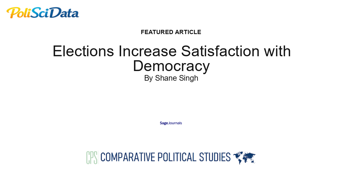 Article card for article: Elections Increase Satisfaction with Democracy