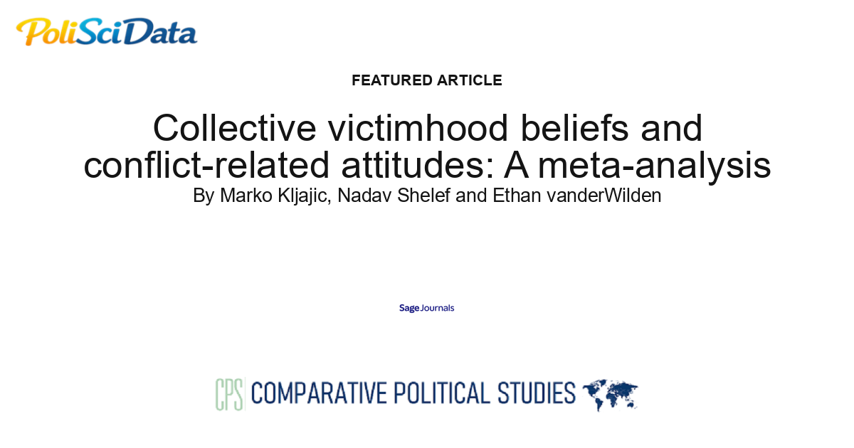 Article card for article: Collective Victimhood Beliefs and Conflict-related Attitudes: A Meta-analysis
