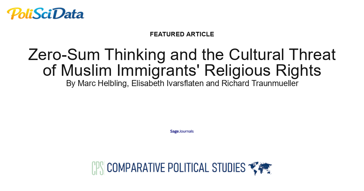 Article card for article: Zero-Sum Thinking and the Cultural Threat of Muslim Immigrants' Religious Rights
