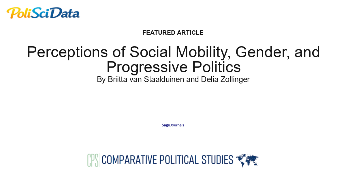 Article card for article: Perceptions of Social Mobility, Gender, and Progressive Politics