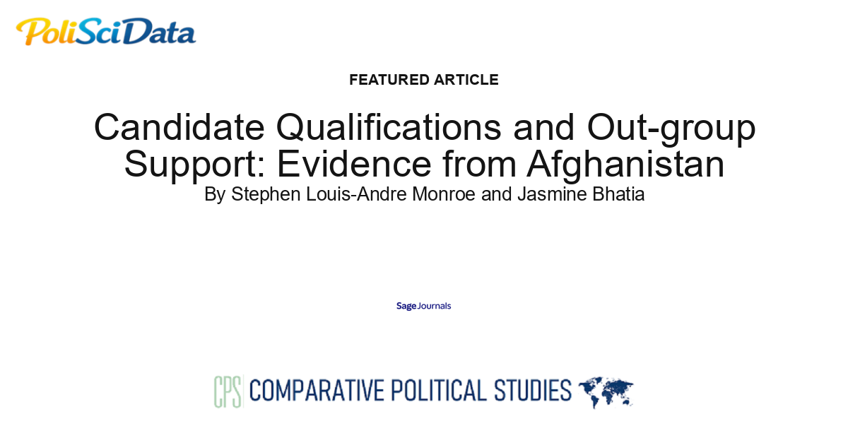 Article card for article: Candidate Qualifications and Out-group Support: Evidence from Afghanistan