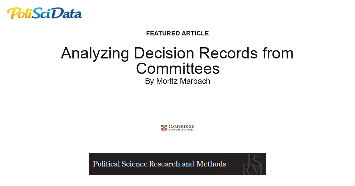 Article card for article: Analyzing Decision Records from Committees