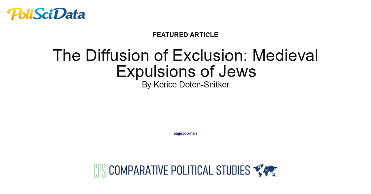 Article card for article: The Diffusion of Exclusion: Medieval Expulsions of Jews