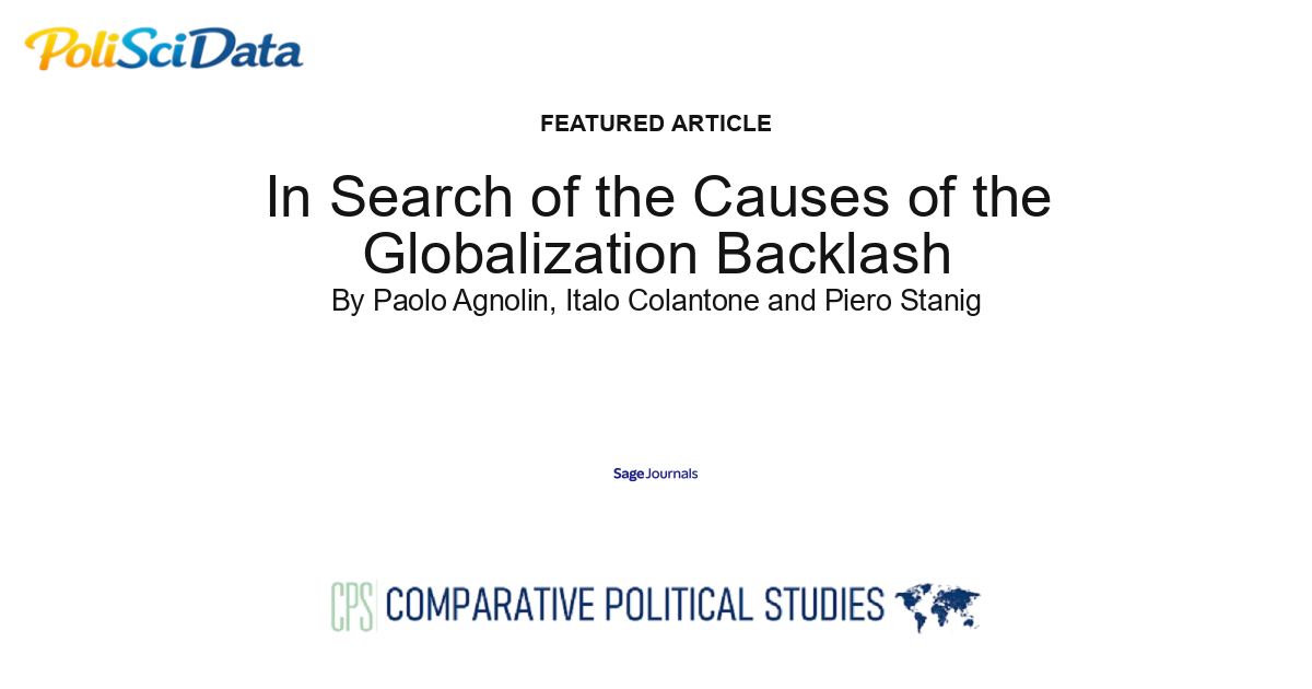 Article card for article: In Search of the Causes of the Globalization Backlash
