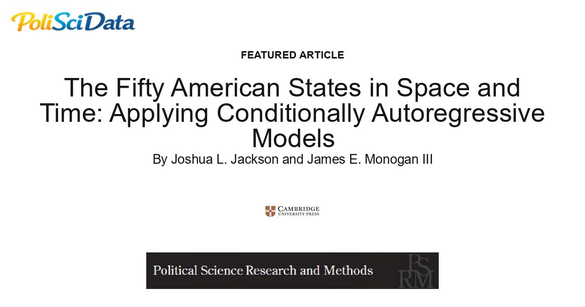 Article card for article: The Fifty American States in Space and Time: Applying Conditionally Autoregressive Models