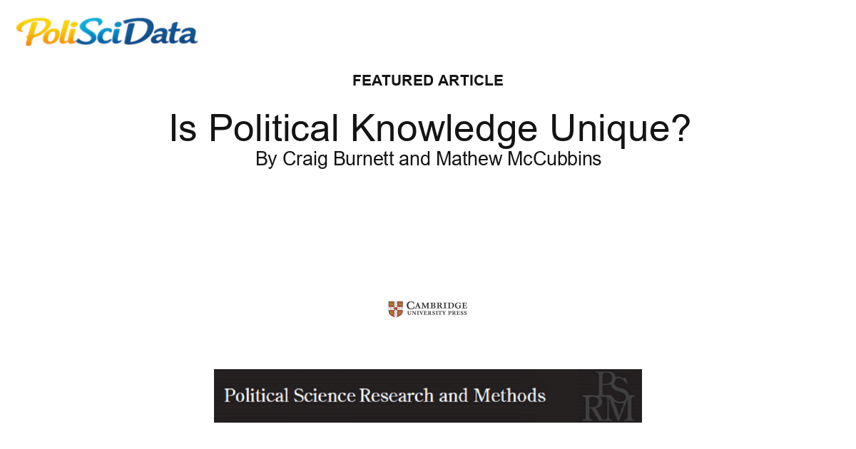 Article card for article: Is Political Knowledge Unique?