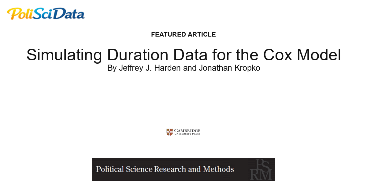 Article card for article: Simulating Duration Data for the Cox Model