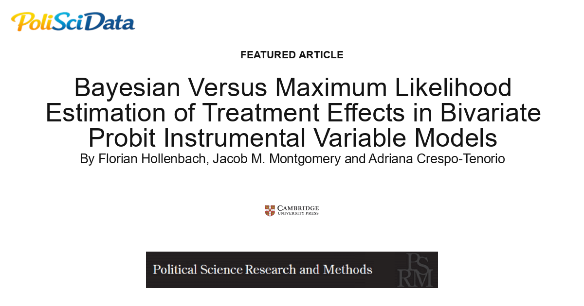 Article card for article: Bayesian Versus Maximum Likelihood Estimation of Treatment Effects in Bivariate Probit Instrumental Variable Models