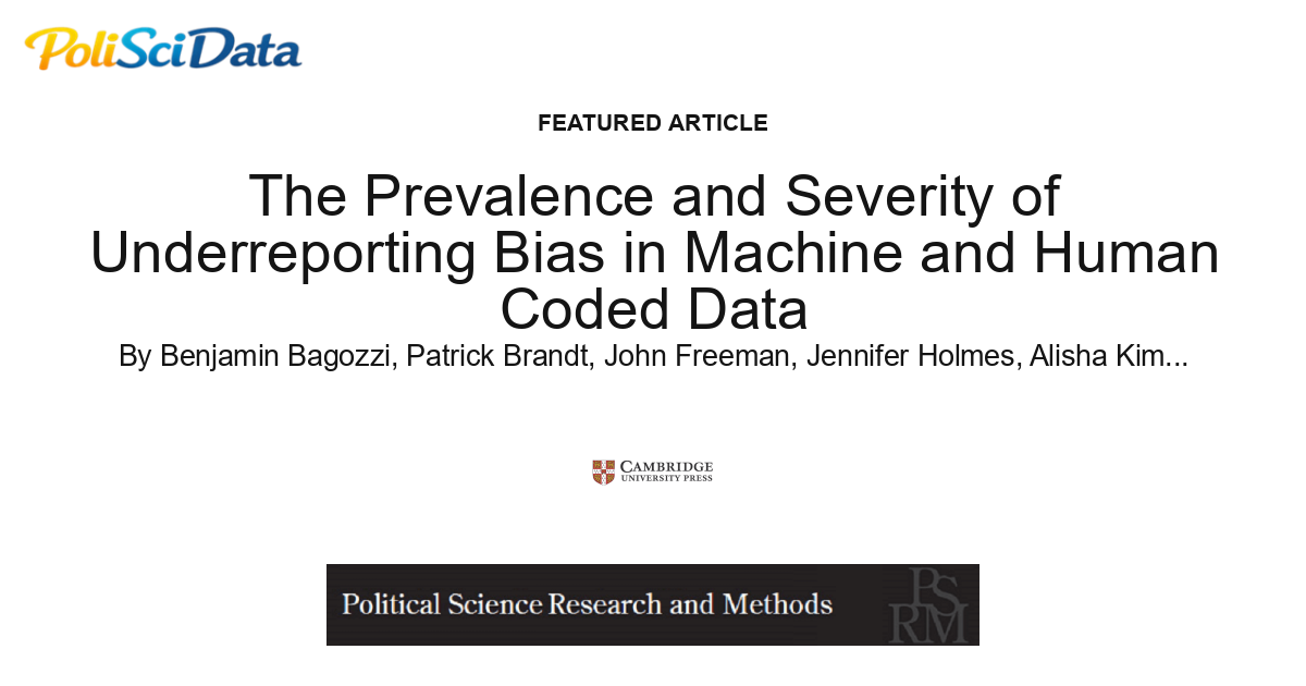 Article card for article: The Prevalence and Severity of Underreporting Bias in Machine and Human Coded Data