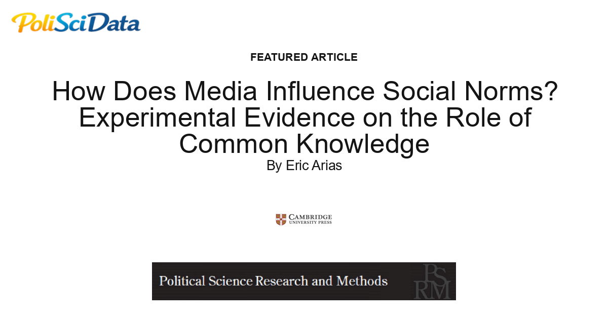 Article card for article: How Does Media Influence Social Norms? Experimental Evidence on the Role of Common Knowledge