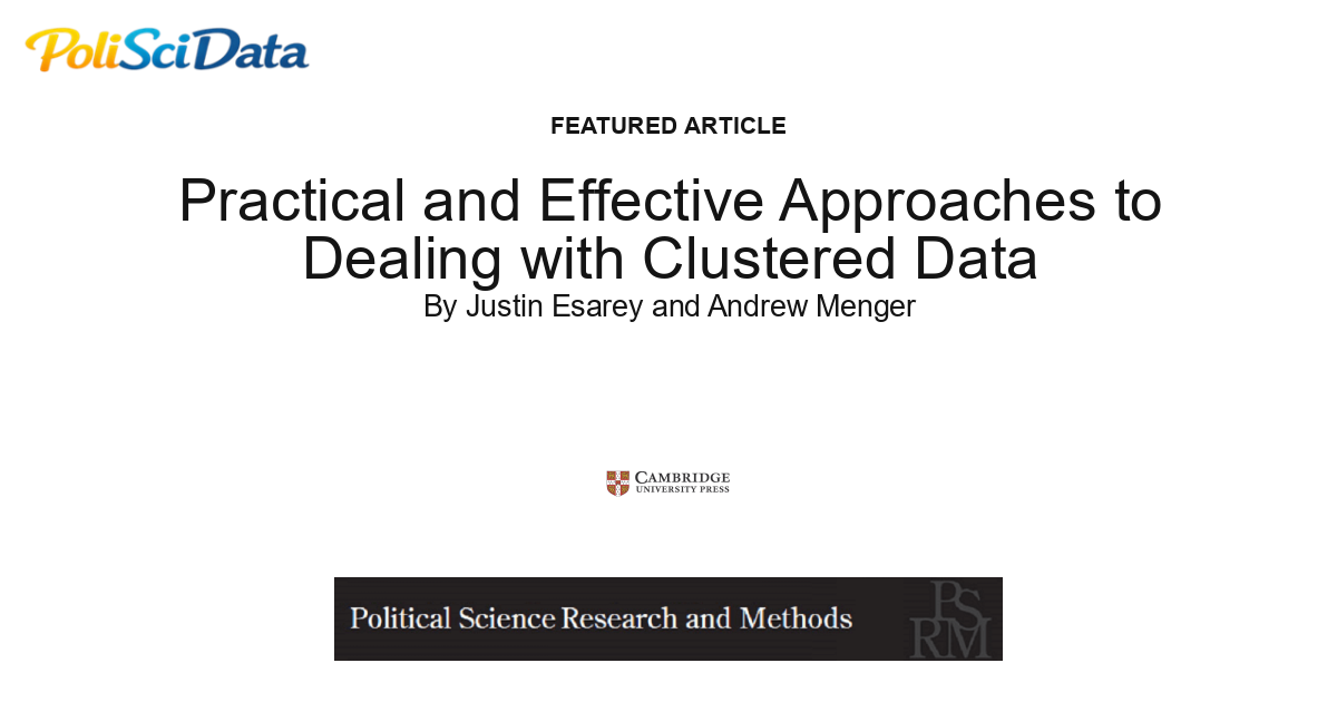 Article card for article: Practical and Effective Approaches to Dealing with Clustered Data