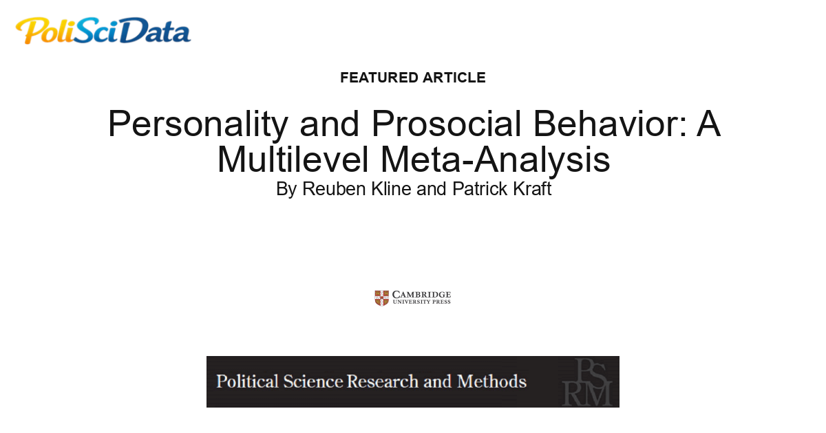 Article card for article: Personality and Prosocial Behavior: A Multilevel Meta-Analysis