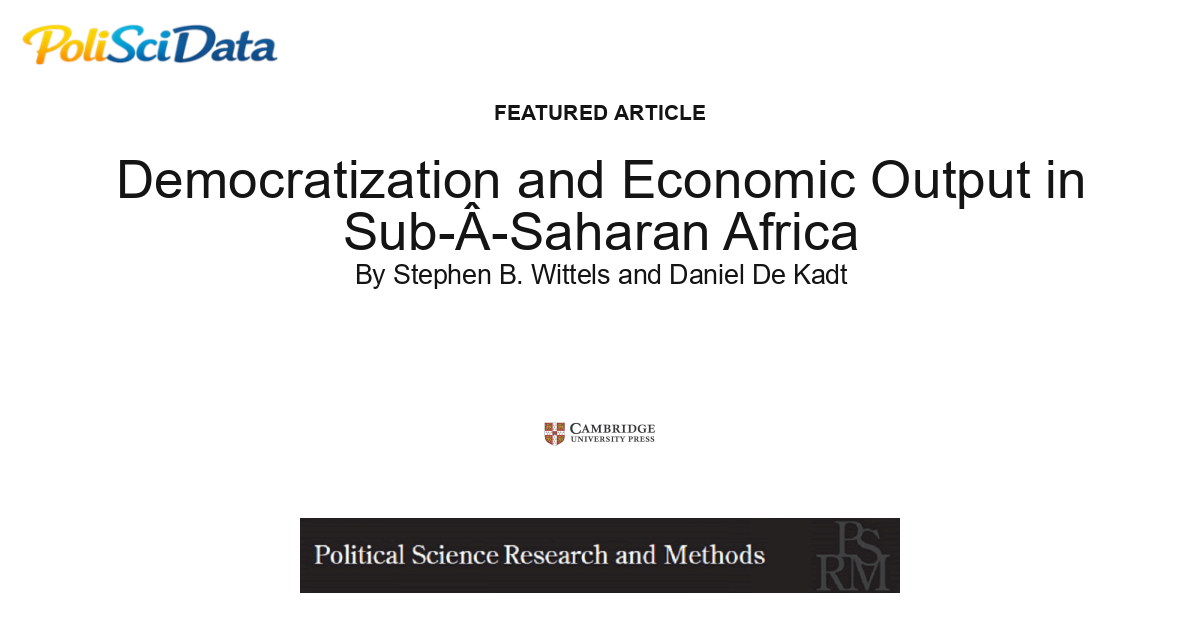 Article card for article: Democratization and Economic Output in Sub-Â­Saharan Africa