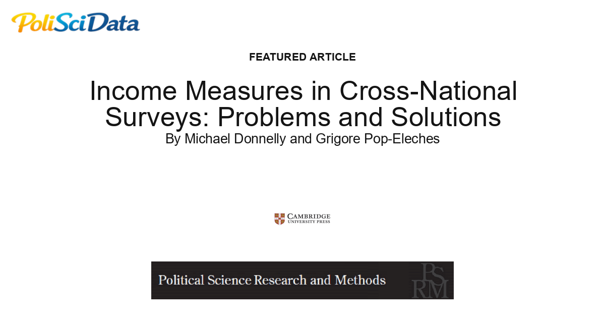 Article card for article: Income Measures in Cross-National Surveys: Problems and Solutions