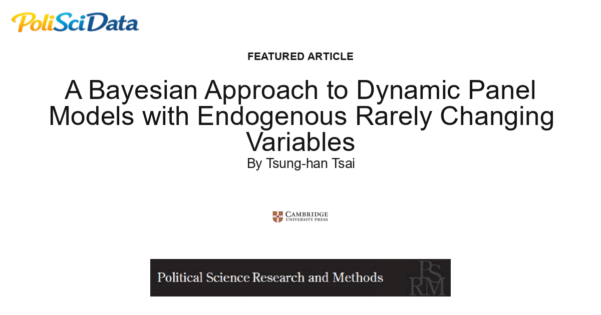 Article card for article: A Bayesian Approach to Dynamic Panel Models with Endogenous Rarely Changing Variables