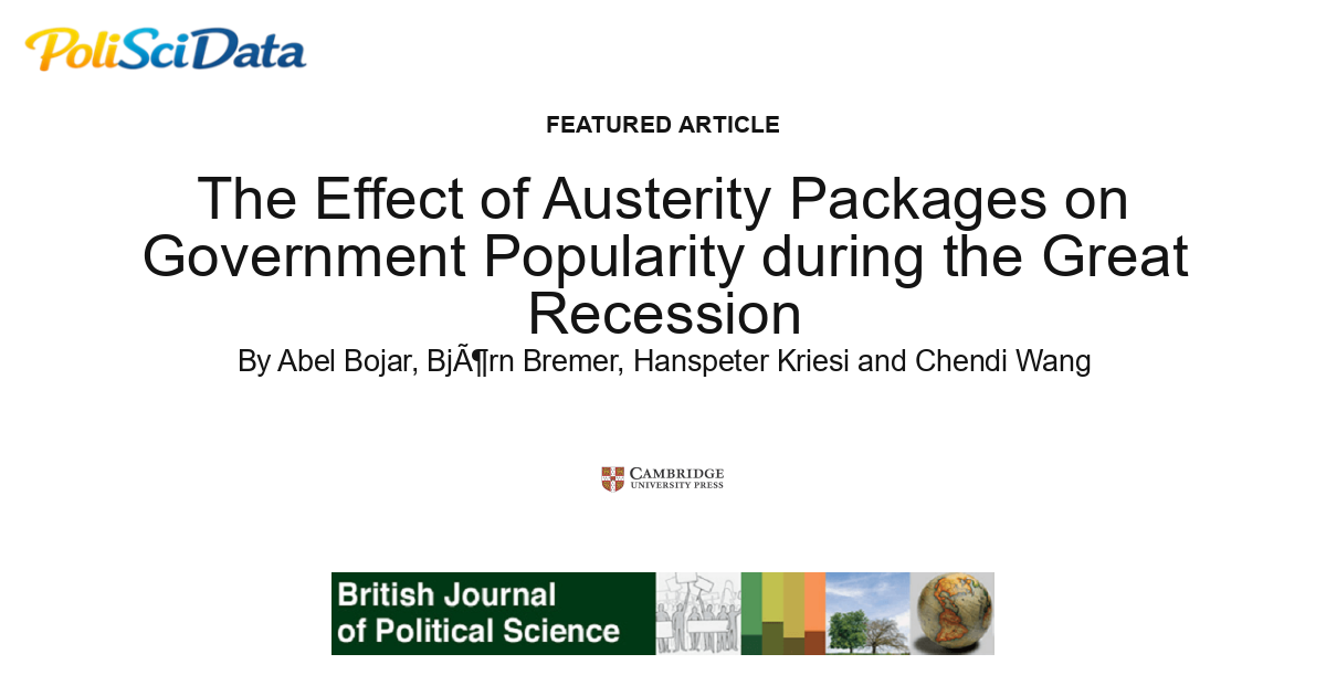 Article card for article: The Effect of Austerity Packages on Government Popularity during the Great Recession