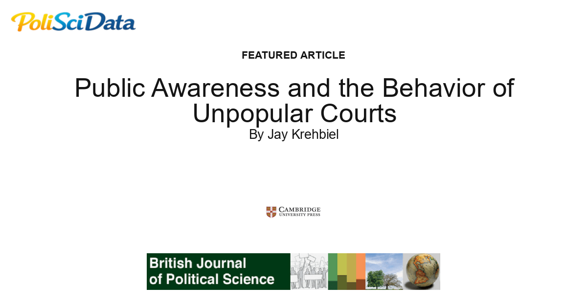 Article card for article: Public Awareness and the Behavior of Unpopular Courts